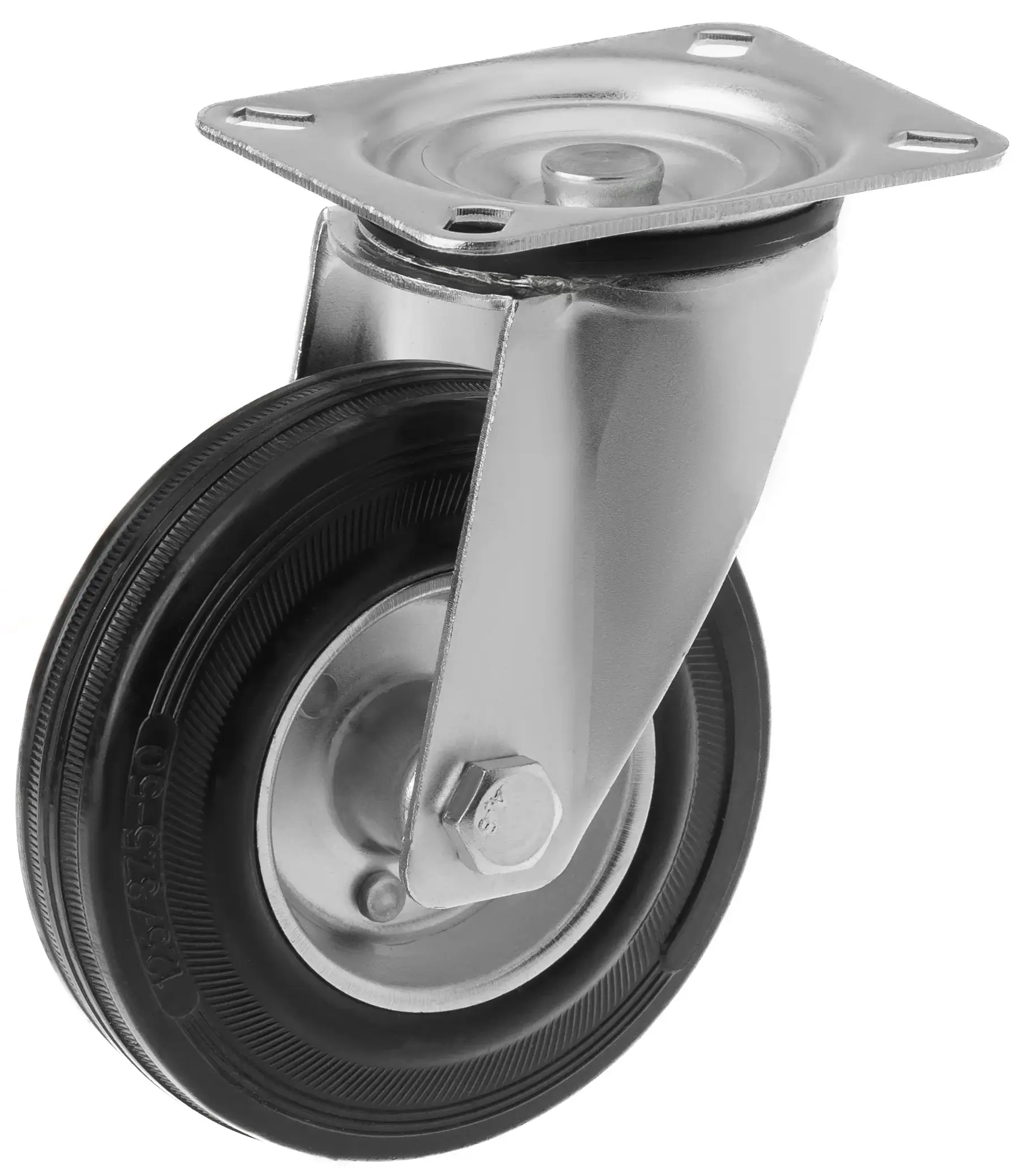 SRC 55 - Промышленное усиленное колесо 125 мм (площ., повор., черн. рез., роликоподш.)